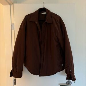Brown Insulated Shirt Jacket Shacket